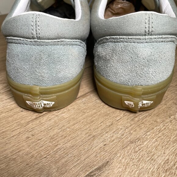 Men's Size 9.5 Pale Blue Suede Old Skool Vans - Picture 8 of 12